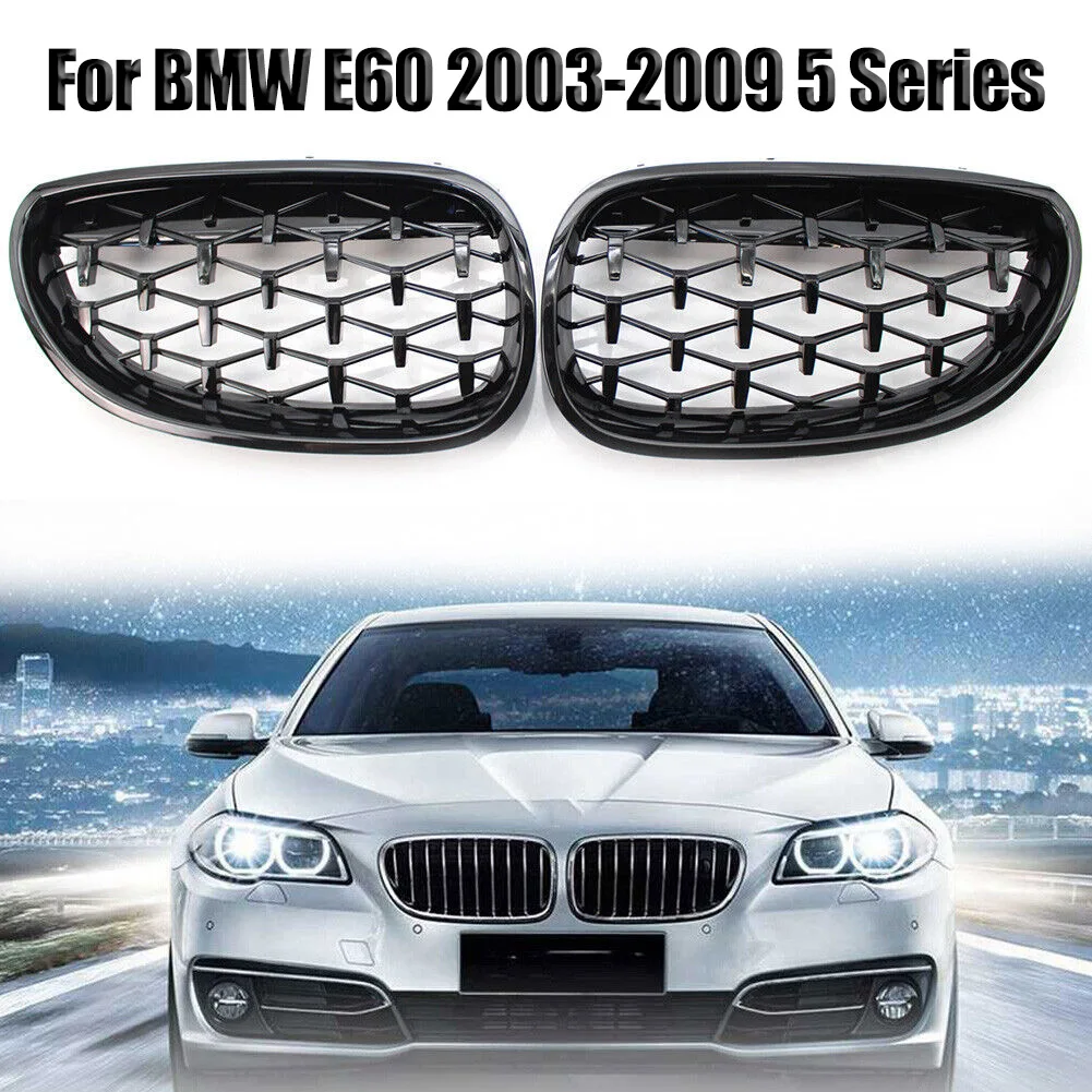 Передняя решетка левая и правая для BMW E60 03-2009 5 серии, глянцевый черный Алмазный метеоритный передний гриль 51137065702,51137065061, 2 шт.
Передняя решетка левая и правая для BMW E60 03-2009 5 серии, глянцевый черный Алмазный метеоритный передний гриль 51137065702,51137065061, 2 шт.