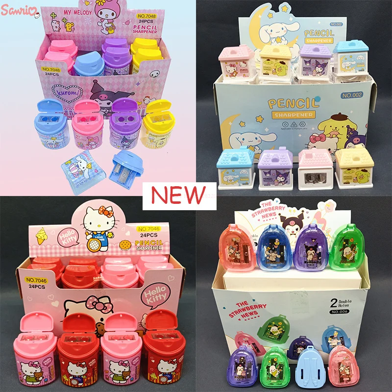 24pcs Sanrio Pencil Sharpener Kawaii Kuromi Cinnamoroll Melody Student Double-hole Pencil Sharpener Stationery School Supplies
24pcs Sanrio Pencil Sharpener Kawaii Kuromi Cinnamoroll Melody Student Double-hole Pencil Sharpener Stationery School Supplies
