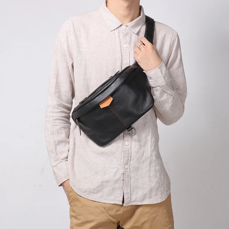 LEATHFOCUS New Men's Head Layer Cowhide Chest Bag Fashion Genuine Leather Waist Pack Shoulder Bag Handmade Handbag
LEATHFOCUS New Men's Head Layer Cowhide Chest Bag Fashion Genuine Leather Waist Pack Shoulder Bag Handmade Handbag