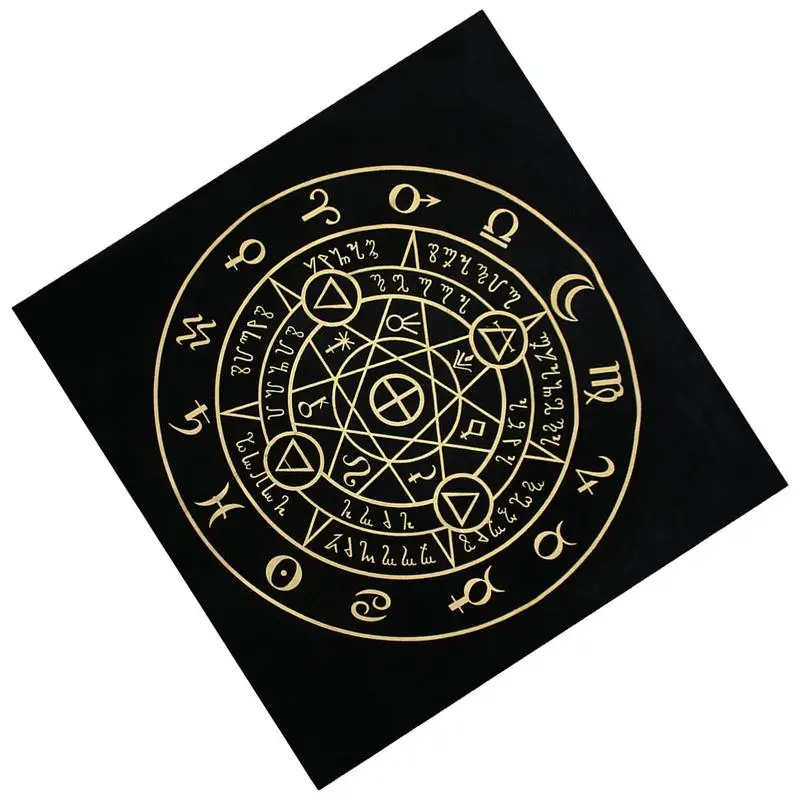 Tarot Cloth Flannel Divination Tablecloth Black Spiritual Healing Board Game Tablecloth Pagan Wheel Of The Year Pattern Table
Tarot Cloth Flannel Divination Tablecloth Black Spiritual Healing Board Game Tablecloth Pagan Wheel Of The Year Pattern Table