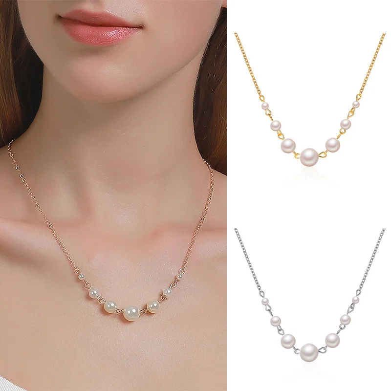 Trendy Elegant Pearls Necklace For Women Ins Chic 7 Pearls Choker Neck Chains Simple Clavicle Chains Girls Necklaces Jewelry
Trendy Elegant Pearls Necklace For Women Ins Chic 7 Pearls Choker Neck Chains Simple Clavicle Chains Girls Necklaces Jewelry