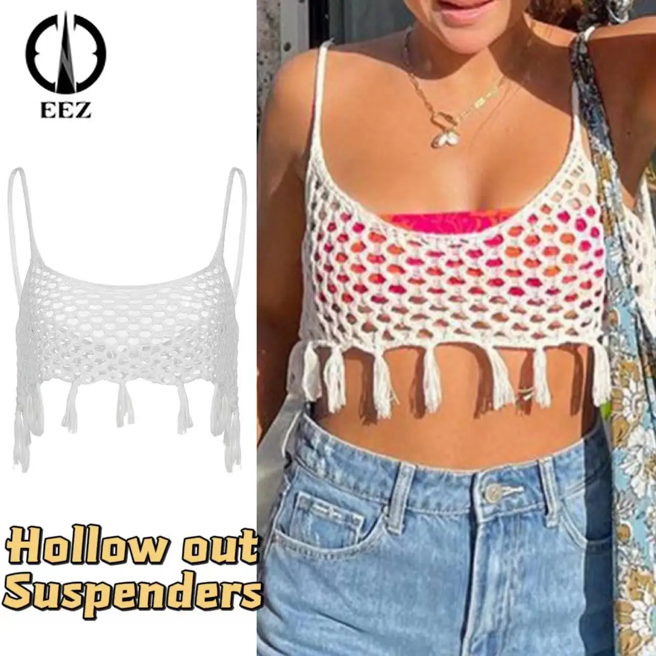 【See Through】Fish Net Crop Tops Women White Sexy Mesh Cropped Tank Top Summer Party Slim Coquette Tassel Bikini Halter Top Y2k
【See Through】Fish Net Crop Tops Women White Sexy Mesh Cropped Tank Top Summer Party Slim Coquette Tassel Bikini Halter Top Y2k