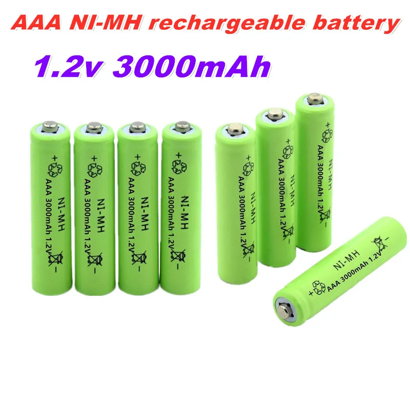 100% New 1.2v NIMH AAA Battery 3000mah Rechargeable Battery ni-mh batteries AAA battery rechargeable for Remote Control Toy
100% New 1.2v NIMH AAA Battery 3000mah Rechargeable Battery ni-mh batteries AAA battery rechargeable for Remote Control Toy