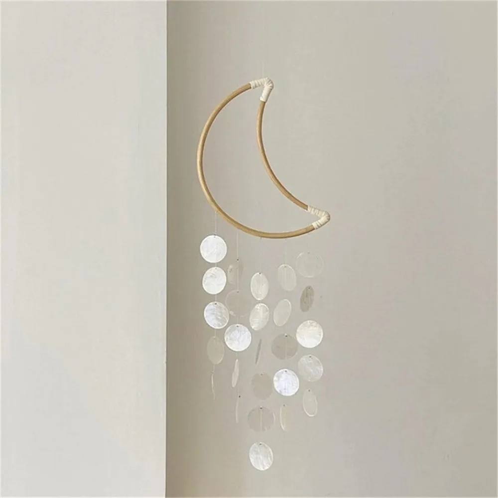 Shell Wind Chimes Outdoor Indoor Hanging Handmade Moon Shape Home Decorative Gift Home Hanging Decor
Shell Wind Chimes Outdoor Indoor Hanging Handmade Moon Shape Home Decorative Gift Home Hanging Decor