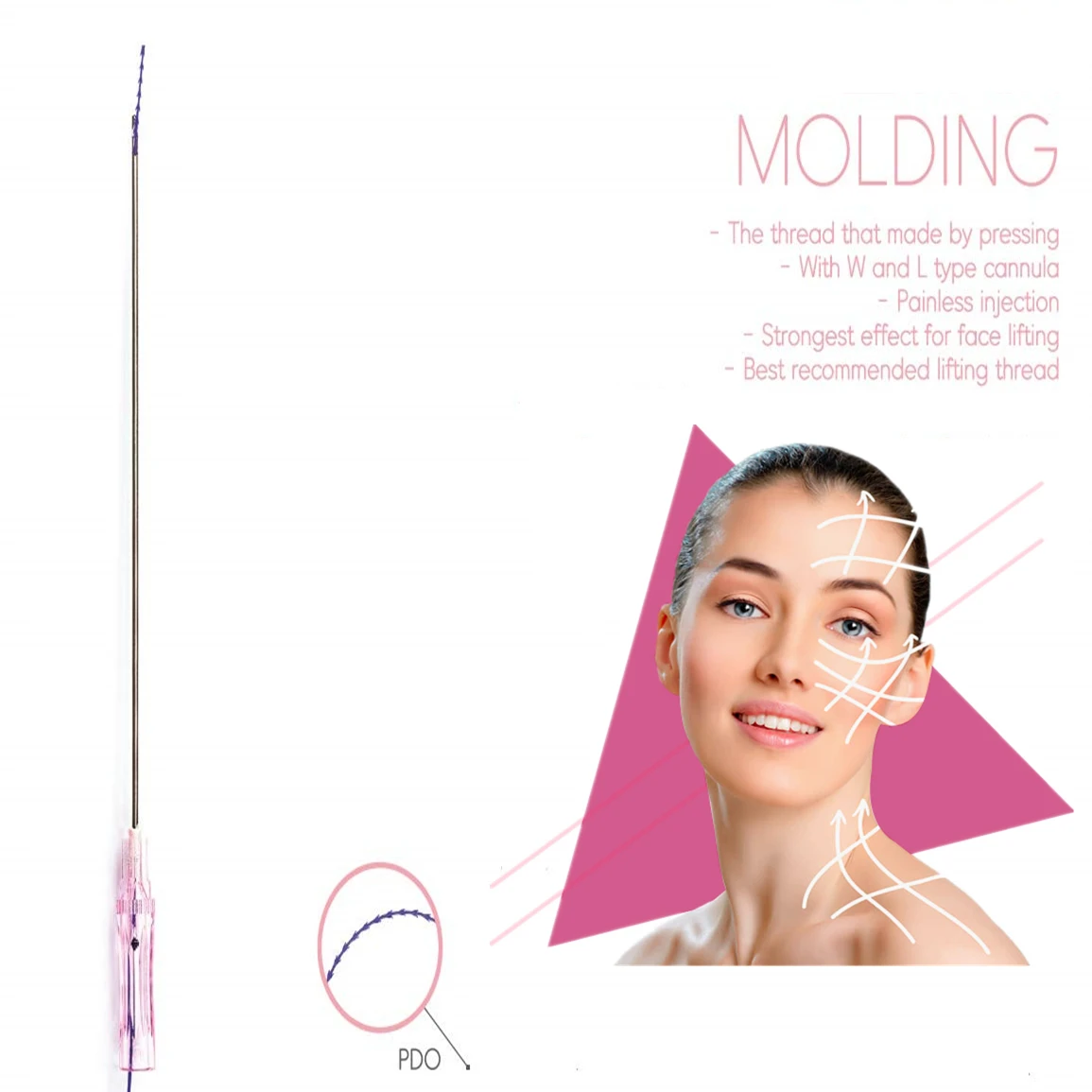 Top Selling PDO fio pdo thead facial Fishbone thread Pressing type 18g100mm W L BLUNT Correctable Molding thread PDO From Korea
Top Selling PDO fio pdo thead facial Fishbone thread Pressing type 18g100mm W L BLUNT Correctable Molding thread PDO From Korea