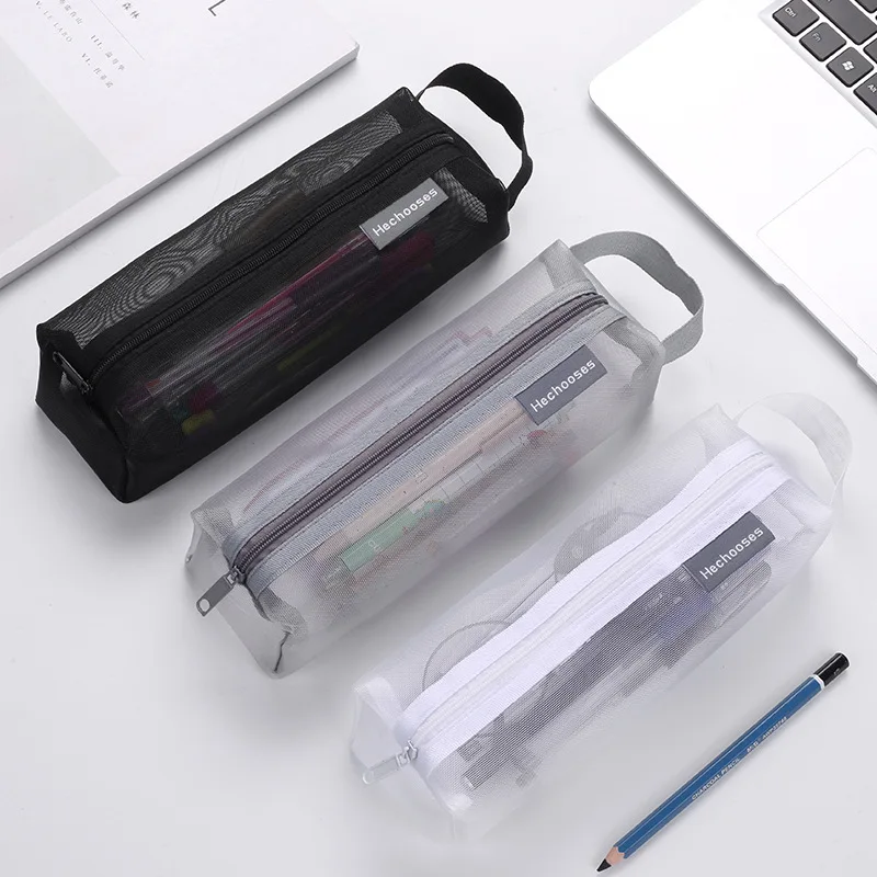 Simple Style Transparent Mesh Pencil Bag Large Capacity School Case Stationery Holder Box Zipper Pencil Pouch School Supplies
Simple Style Transparent Mesh Pencil Bag Large Capacity School Case Stationery Holder Box Zipper Pencil Pouch School Supplies