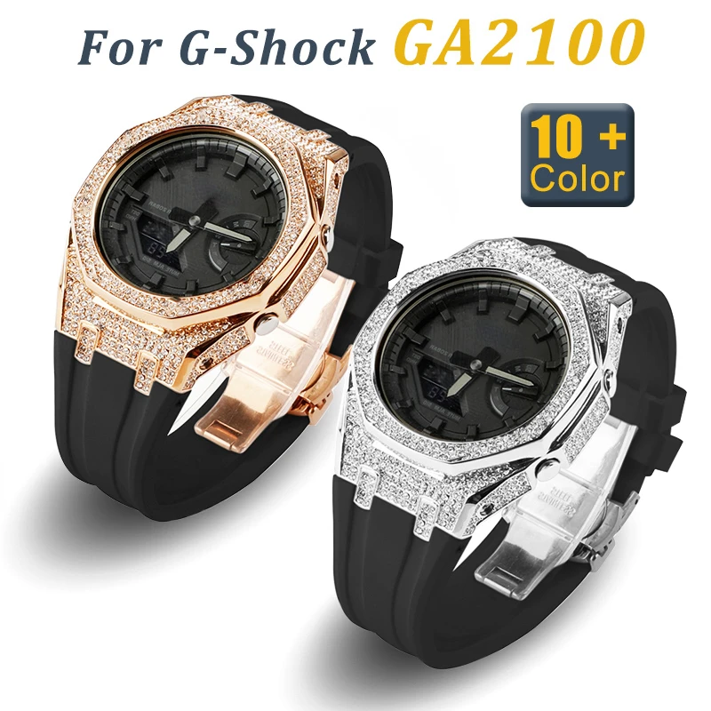 Stainless Steel Case for GA 2100 Rubber Strap &All Metal Bezel 3rd Modified Watch Case With Screws Watch Band For Casio GA 2110
Stainless Steel Case for GA 2100 Rubber Strap &All Metal Bezel 3rd Modified Watch Case With Screws Watch Band For Casio GA 2110
