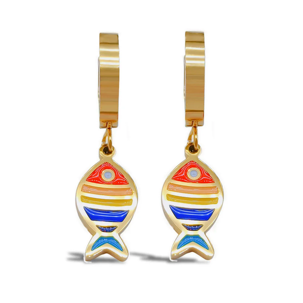 UhBinyca Summer Rainbow Fish Drop Dangle Earrings Vintage Bohemia Trendy Cheap Stainless Steel Jewelry for Women Waterproof Gift
UhBinyca Summer Rainbow Fish Drop Dangle Earrings Vintage Bohemia Trendy Cheap Stainless Steel Jewelry for Women Waterproof Gift