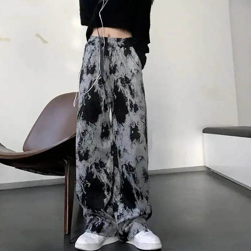 Pants Women Tie Dye Harajuku Full Length Casual Trousers Retro High Waist Vintage Korean Style Female Streetwear Pant All-match
Pants Women Tie Dye Harajuku Full Length Casual Trousers Retro High Waist Vintage Korean Style Female Streetwear Pant All-match