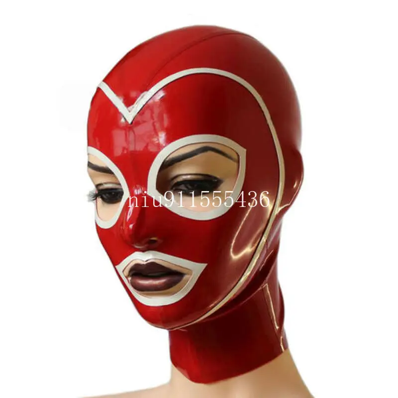 Latex Hood with Open Big Eyes Back Zip Latex Mask Rubber Hood Red with White Trim for Party Wear Cosplay Costumes
Latex Hood with Open Big Eyes Back Zip Latex Mask Rubber Hood Red with White Trim for Party Wear Cosplay Costumes