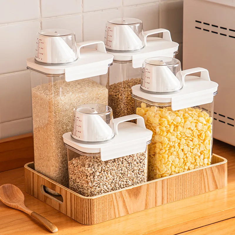 2.3L Grains Food Storage Container Plastic Multigrain Storage Tank Transparent Sealed Cans Airtight Organizer Tank Kitchen Tool
2.3L Grains Food Storage Container Plastic Multigrain Storage Tank Transparent Sealed Cans Airtight Organizer Tank Kitchen Tool