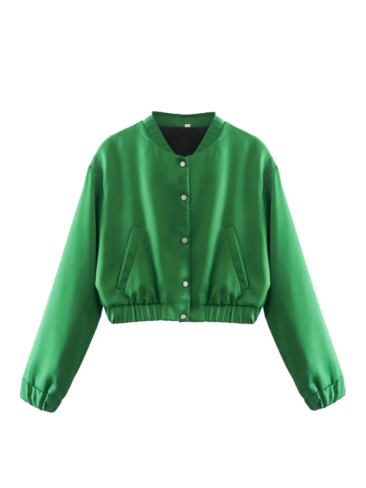 MESTTRAF Sexy Design 2022 Green Front Buttons Bomber Jacket Vintage Stand Neck Long Sleeve Female Outerwear Chic Tops
MESTTRAF Sexy Design 2022 Green Front Buttons Bomber Jacket Vintage Stand Neck Long Sleeve Female Outerwear Chic Tops