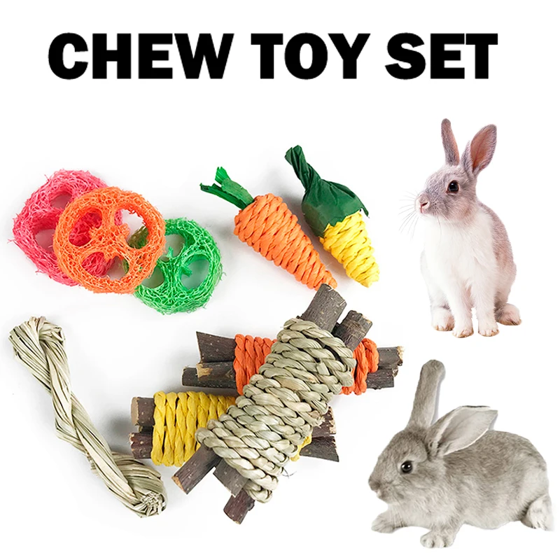 9pcs Rabbit Carrot Grind Teeth Toy Rat Rodent Chew Applewood Stick Molar Toy For Guinea Chinchilla Hamsters Small Pet Chew Toy
9pcs Rabbit Carrot Grind Teeth Toy Rat Rodent Chew Applewood Stick Molar Toy For Guinea Chinchilla Hamsters Small Pet Chew Toy