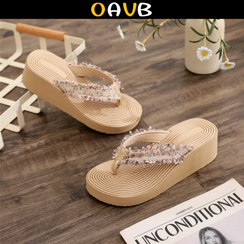 Женские богемные шлепанцы OAVB, сандалии на танкетке, пляжные тапочки, сланцы, летняя обувь
Женские богемные шлепанцы OAVB, сандалии на танкетке, пляжные тапочки, сланцы, летняя обувь