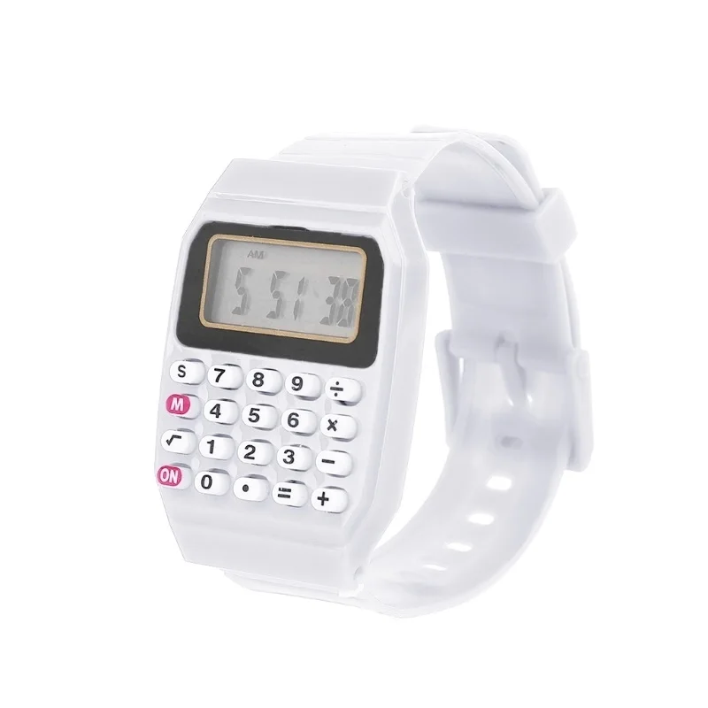 FOR Fad Children Silicone Date Multi-Purpose Kids Electronic Calculator Wrist Watch A6HE
FOR Fad Children Silicone Date Multi-Purpose Kids Electronic Calculator Wrist Watch A6HE