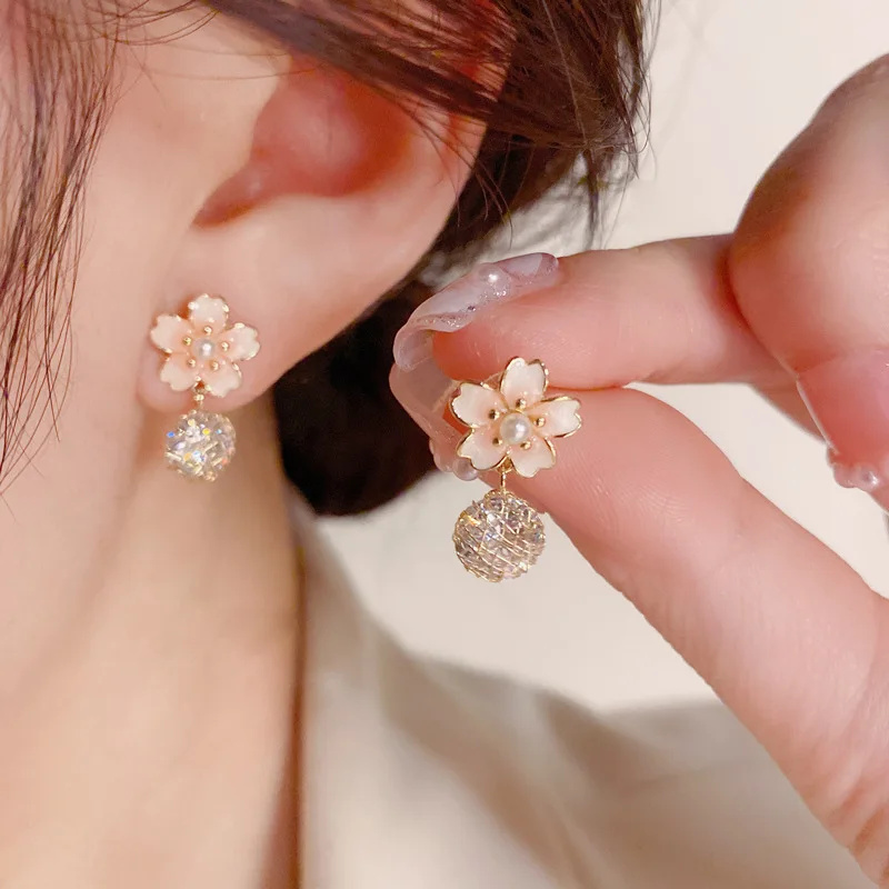 Women Earrings Upgrade Thickening Pink Flower Earrings Trend Temperament Simple Versatile Stud Earrings Women Advanced Jewelry
Women Earrings Upgrade Thickening Pink Flower Earrings Trend Temperament Simple Versatile Stud Earrings Women Advanced Jewelry