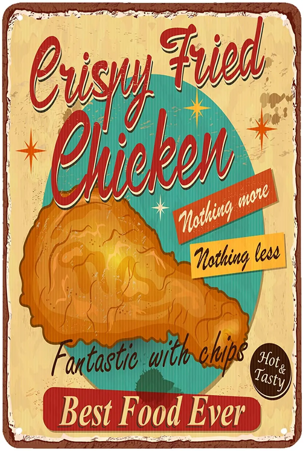 Жестяной знак жареной курицы, винтажный хрустящий жареный куриный металлический жестяной знак для украшения стен, домашний декор, металлич...
Жестяной знак жареной курицы, винтажный хрустящий жареный куриный металлический жестяной знак для украшения стен, домашний декор, металлич...