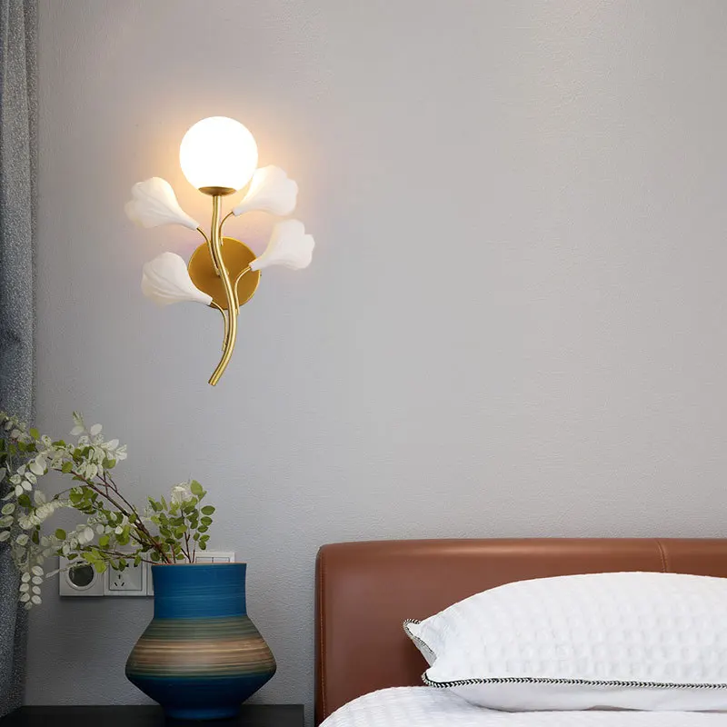 Modern Luxury Wall Lightings White Flower Glass Led Interior Decorative Bedroom Bedside Living Dining Room Study Loft Wall Lamps
Modern Luxury Wall Lightings White Flower Glass Led Interior Decorative Bedroom Bedside Living Dining Room Study Loft Wall Lamps