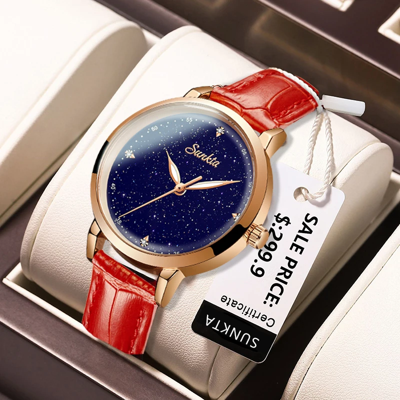 SMVPSUNKTA Top Brand Women' Watches Starry Sky Dial Ladies Quartz Wristwatch Waterproof Leather Strap Multifunction Watch for Wo
SMVPSUNKTA Top Brand Women' Watches Starry Sky Dial Ladies Quartz Wristwatch Waterproof Leather Strap Multifunction Watch for Wo