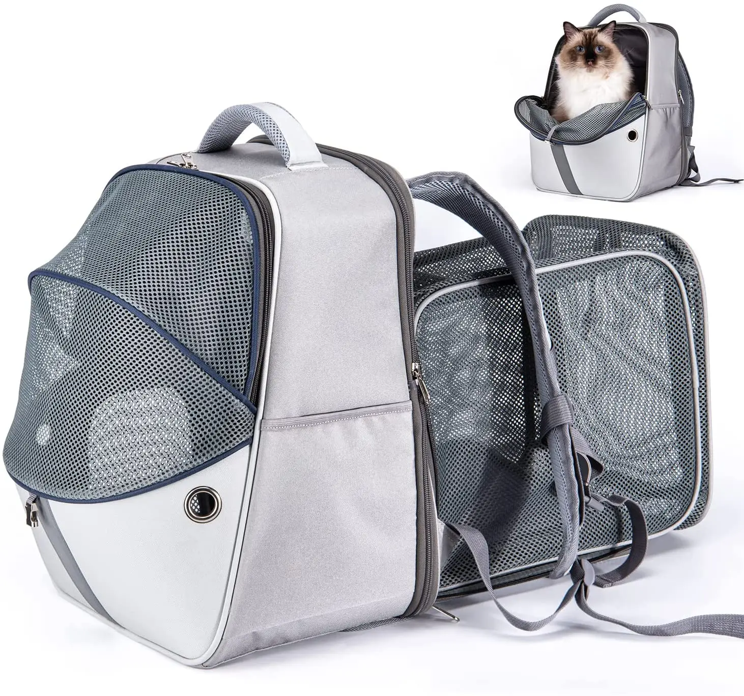 Pet Carrier Backpack, Expandable Breathable Mesh Cat Backpack Carrier for Small Cats Dogs, for Travel Camping Outdoor Use
Pet Carrier Backpack, Expandable Breathable Mesh Cat Backpack Carrier for Small Cats Dogs, for Travel Camping Outdoor Use