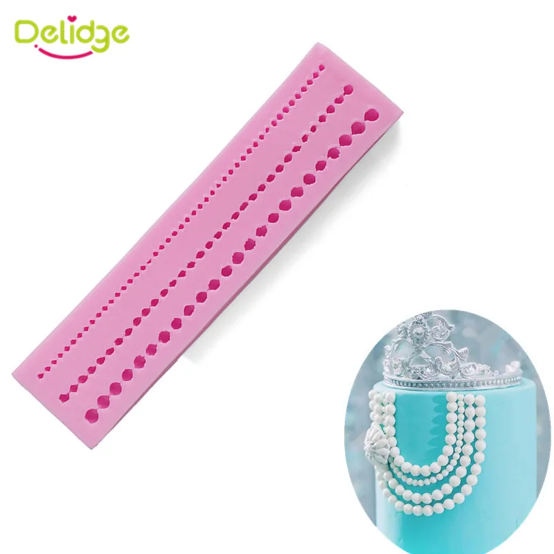 Delidge 3 Line Pearl Chains Shape Silicone Mold Confectionery DIY Fondant Mould Cake Decorating Pastry Baking Tools
Delidge 3 Line Pearl Chains Shape Silicone Mold Confectionery DIY Fondant Mould Cake Decorating Pastry Baking Tools