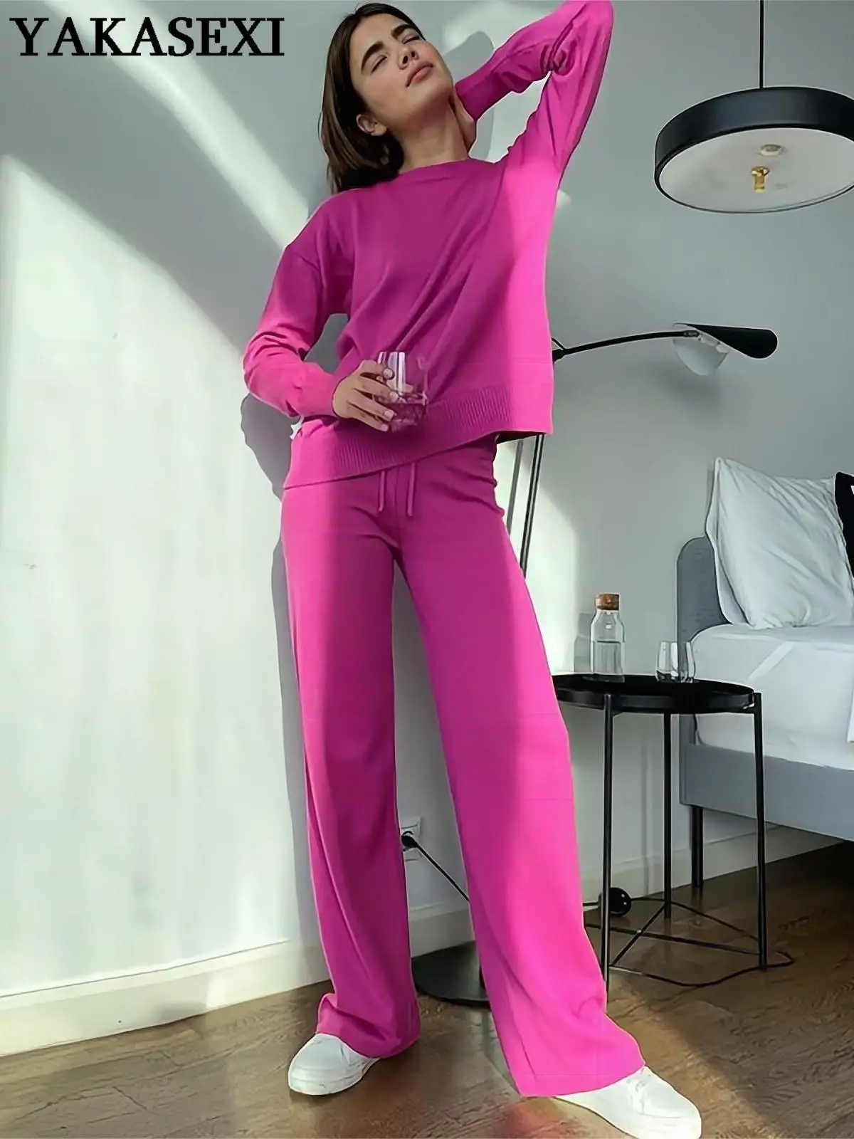 YAKASEXI 2022 Sweater Casual Pant Set Women Pullovers Stright Long 2 Pieces Suits Sets Autumn Winter Soft Warm Knit Tracksuits
YAKASEXI 2022 Sweater Casual Pant Set Women Pullovers Stright Long 2 Pieces Suits Sets Autumn Winter Soft Warm Knit Tracksuits