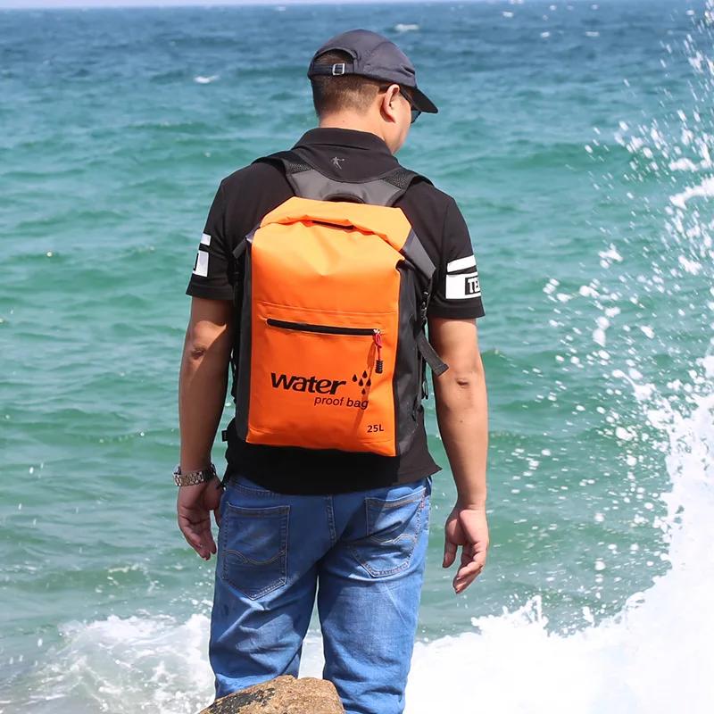 

PVC 12L Outdoor Waterproof Dry Bag Backpack Swimming Bags Sack Storage for Travelling Rafting Boating Kayaking Diving
