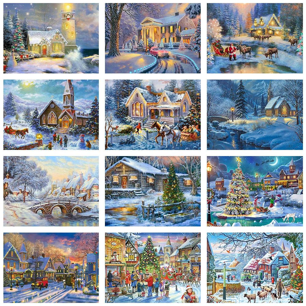 Diamond Mosaic 5D Diamond Painting Winter Landscape Full Square Round Diamond Embroidery Cross Stitch Kits Rhinestones Painting
Diamond Mosaic 5D Diamond Painting Winter Landscape Full Square Round Diamond Embroidery Cross Stitch Kits Rhinestones Painting