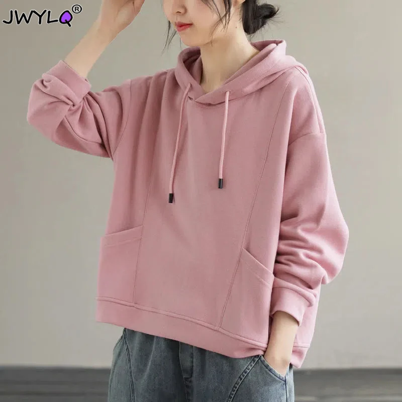 Solid Color Simple Hooded Pocket Oversize Cotton Pullovers All-match Loose Long Sleeve Streetwear Sweatshirts Classic Basic Tops
Solid Color Simple Hooded Pocket Oversize Cotton Pullovers All-match Loose Long Sleeve Streetwear Sweatshirts Classic Basic Tops
