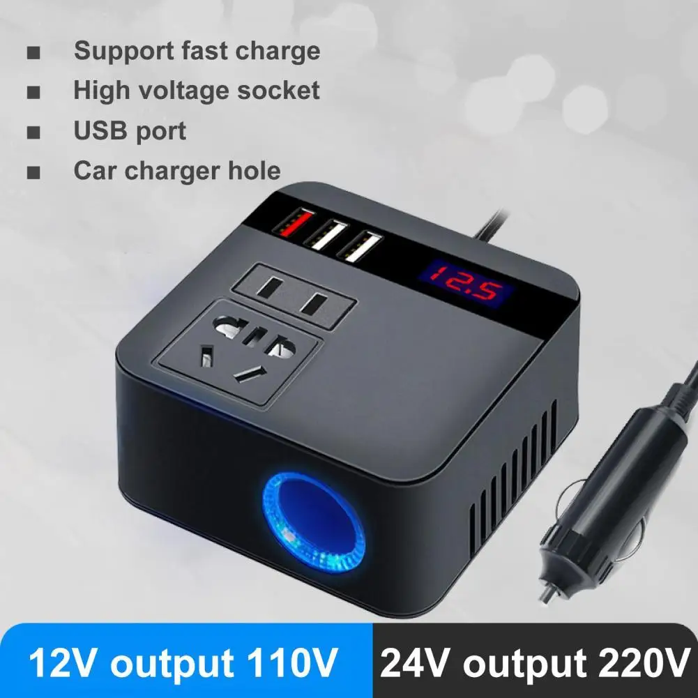 Power Inverter Great LCD Fast Charging 100W 12V 24V to 110V 220V Power Inverter for Notebook Car Inverter Car Converter
Power Inverter Great LCD Fast Charging 100W 12V 24V to 110V 220V Power Inverter for Notebook Car Inverter Car Converter