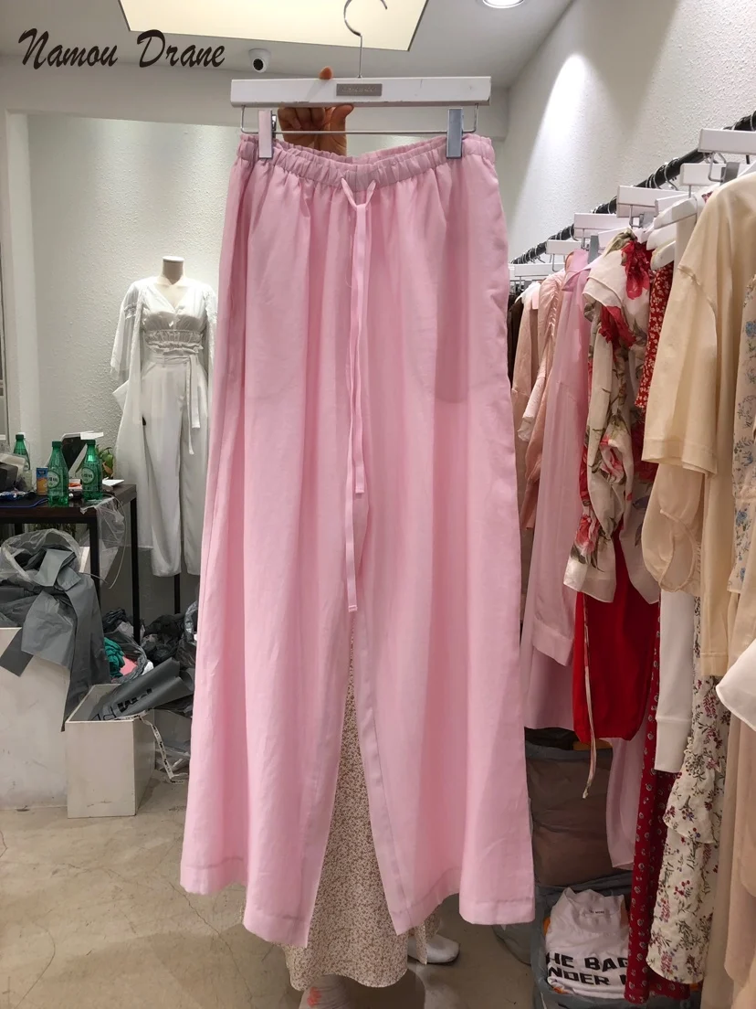 2022 Spring and Summer New Solid Color Casual Pants Elastic Waist Trousers All-match Loose Wide-leg Pants Women's Trend
2022 Spring and Summer New Solid Color Casual Pants Elastic Waist Trousers All-match Loose Wide-leg Pants Women's Trend