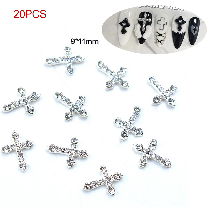 20Pcs Nail Art decoration Classic Full Glitter Rhinestones Cross 3D Nail Charms Alloy Nail Black White Accesoires Luxury Stone
20Pcs Nail Art decoration Classic Full Glitter Rhinestones Cross 3D Nail Charms Alloy Nail Black White Accesoires Luxury Stone