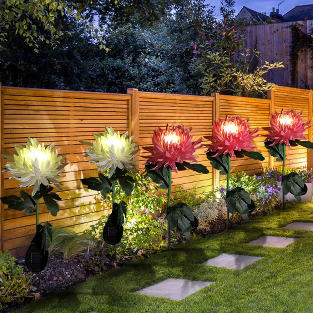 1/2pcs Outdoor LED Solar Light Waterproof Chrysanthemum Flower Garden Lawn Stakes Lamps Yard Art for Home Courtyard Decoration
1/2pcs Outdoor LED Solar Light Waterproof Chrysanthemum Flower Garden Lawn Stakes Lamps Yard Art for Home Courtyard Decoration