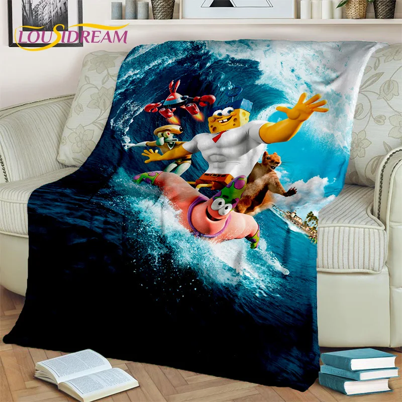 

Мультяшное забавное одеяло S-Губка Боб Патрик звезда HD, мягкое покрывало для дома, спальни, кровати, дивана, пикника, путешествия, покрывало для детей