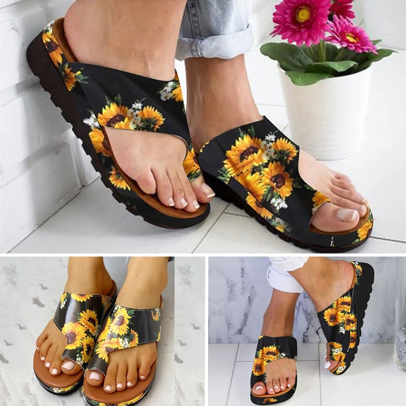 Women PU Shoes Comfy Platform Flat Sole Ladies Casual Sunflower Soft Big Toe Foot Correction Sandal Orthopedic Bunion Corrector
Women PU Shoes Comfy Platform Flat Sole Ladies Casual Sunflower Soft Big Toe Foot Correction Sandal Orthopedic Bunion Corrector