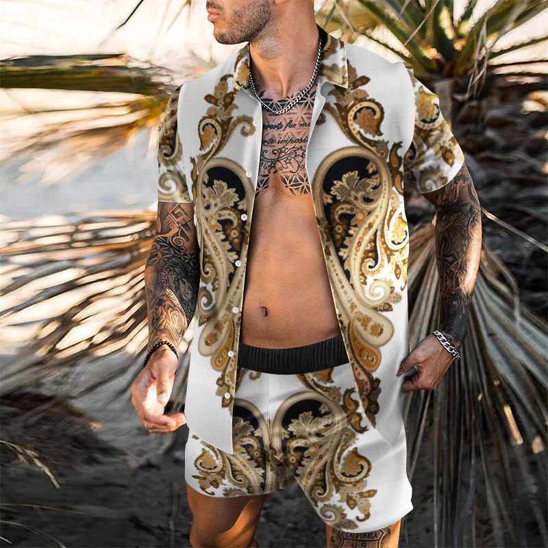 Men's Tracksuit Casual Summer Beach Short Sleeve Shirt and shorts Suit Vacation Hawaiian two-Piece Set Male Clothing Streetwear
Men's Tracksuit Casual Summer Beach Short Sleeve Shirt and shorts Suit Vacation Hawaiian two-Piece Set Male Clothing Streetwear