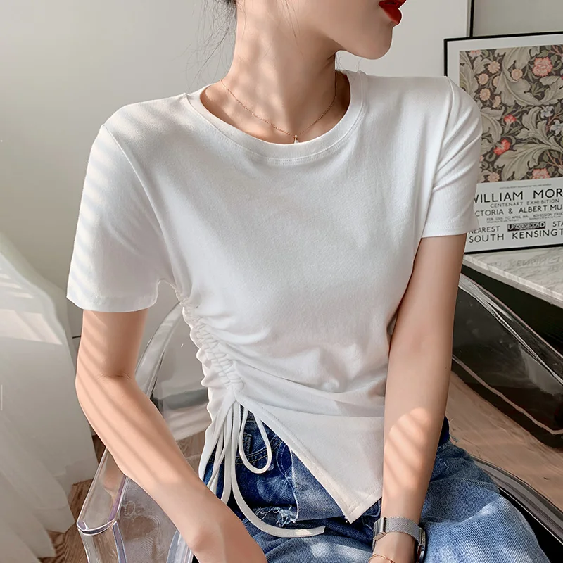 White Cotton Draw String Short Sleeved Summer Style Top Fashion Blouses 2022 Cheap Vintage Clothes For Women Female Clothing
White Cotton Draw String Short Sleeved Summer Style Top Fashion Blouses 2022 Cheap Vintage Clothes For Women Female Clothing