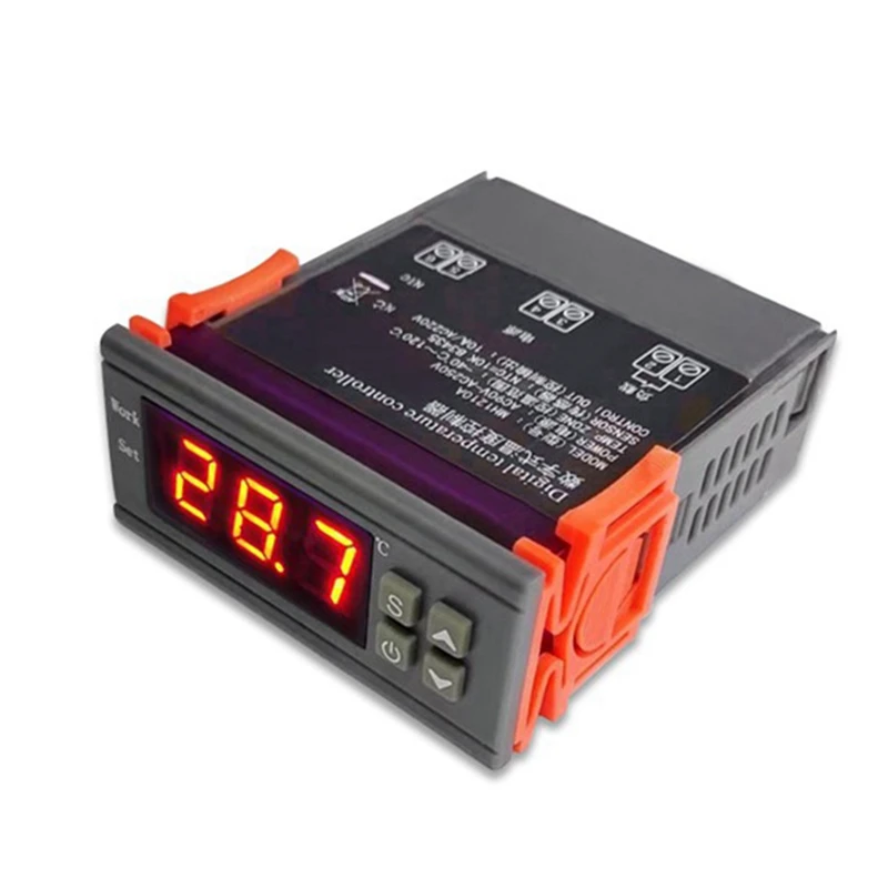 MH1210W Digital Temperature Controller AC90-250V 10A 220V Thermostat Regulator with Sensor,Heating Cooling Control
MH1210W Digital Temperature Controller AC90-250V 10A 220V Thermostat Regulator with Sensor,Heating Cooling Control