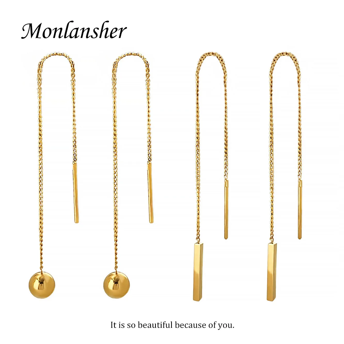 Monlansher Minimalist Geometric Small Cuboid/Ball Drop Earrings Stainless Steel Long Tassel Earrings Jewelry for Women Ear line
Monlansher Minimalist Geometric Small Cuboid/Ball Drop Earrings Stainless Steel Long Tassel Earrings Jewelry for Women Ear line