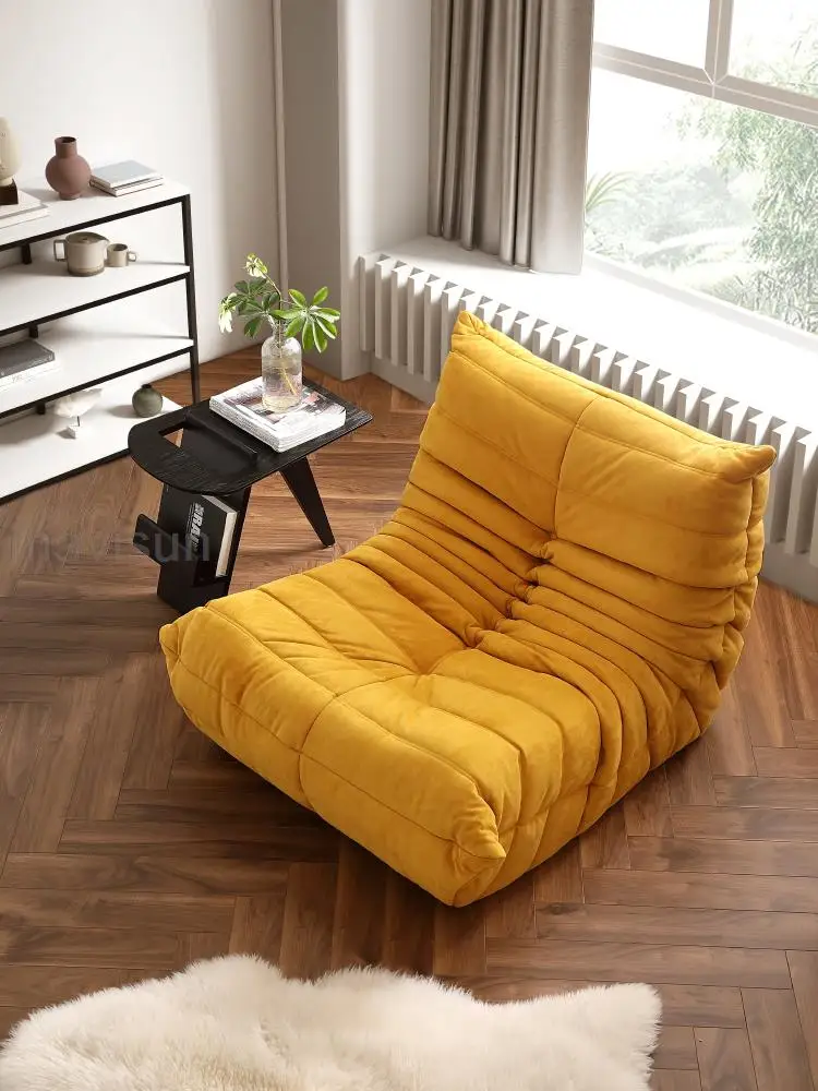 Cozy Lounge Modern Style For Bedroom Living Room Yellow Fabric Big Backrest For Single a Person Italian Designer Leisure Chair
Cozy Lounge Modern Style For Bedroom Living Room Yellow Fabric Big Backrest For Single a Person Italian Designer Leisure Chair