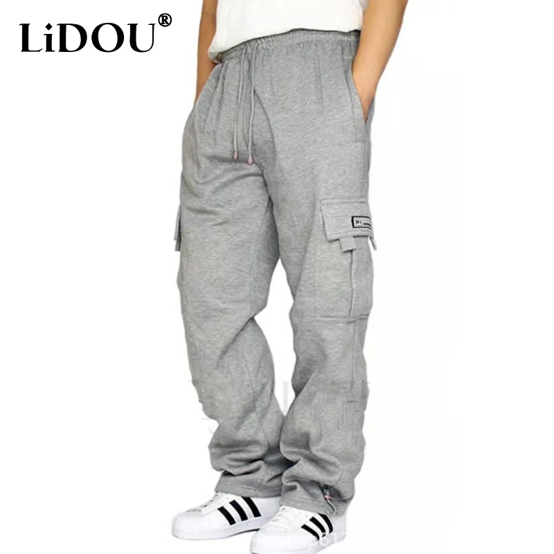2023 Winter New Sports Casual Pants Man Solid Color Elastic Waist Pockets Lacing Cargo Pants Loose youth Y2K Out Streetwear
2023 Winter New Sports Casual Pants Man Solid Color Elastic Waist Pockets Lacing Cargo Pants Loose youth Y2K Out Streetwear