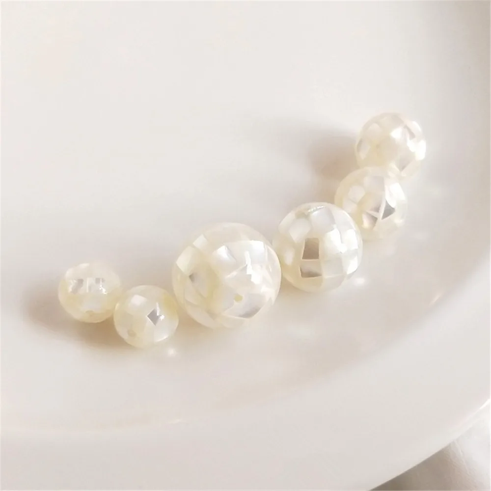 Natural white disc pearl shell round ball piece paste earth bead diy bracelet loose bead head jewelry with bead material
Natural white disc pearl shell round ball piece paste earth bead diy bracelet loose bead head jewelry with bead material