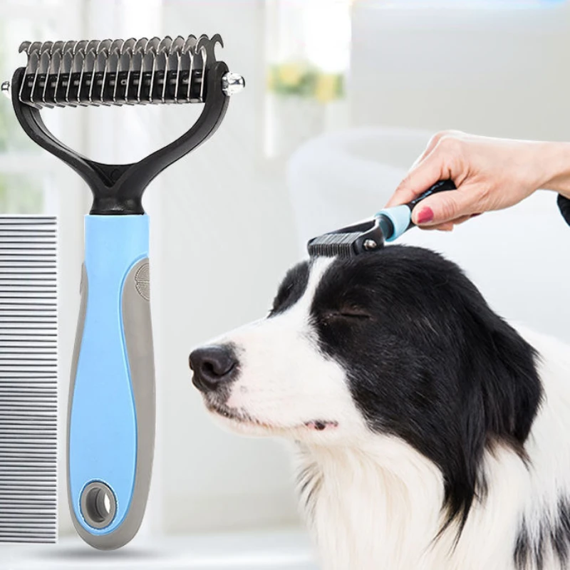 Pets Fur Knot Cutter Dog Grooming Shedding Tools Pet Cat Hair Removal Comb Brush Double Sided Pet Products Comb for Cats
Pets Fur Knot Cutter Dog Grooming Shedding Tools Pet Cat Hair Removal Comb Brush Double Sided Pet Products Comb for Cats