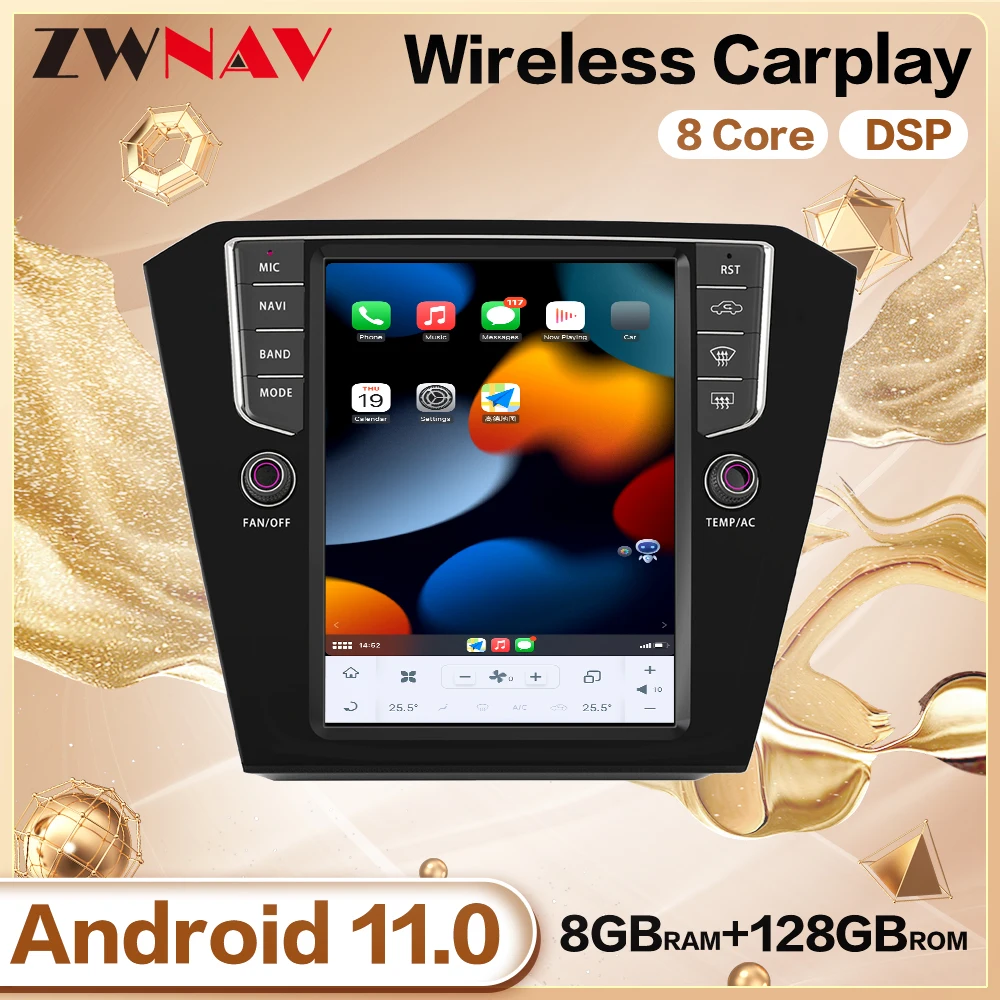 256G Tesla Screen Android Multimedia Player For VW Volkswagen Magotan 2013-2017 Car GPS Navigation Audio Radio Stereo Head Unit
256G Tesla Screen Android Multimedia Player For VW Volkswagen Magotan 2013-2017 Car GPS Navigation Audio Radio Stereo Head Unit