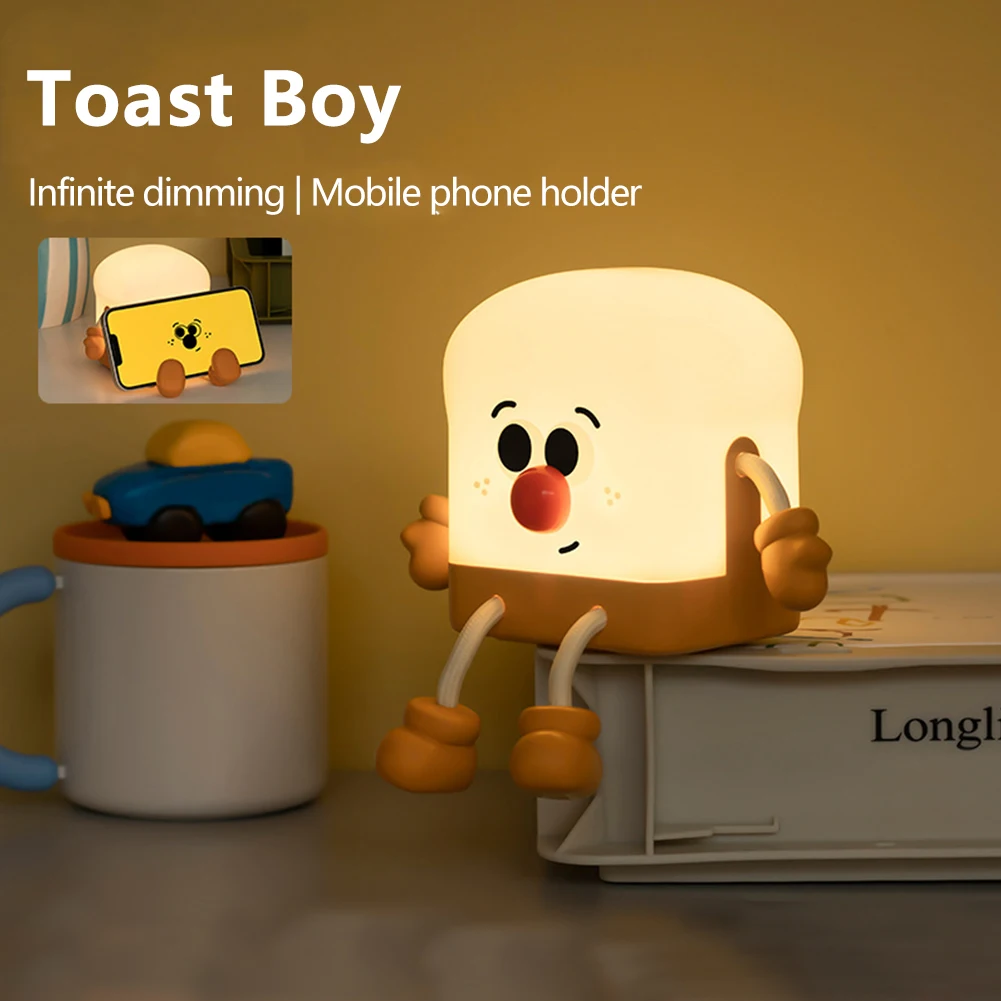 Bedroom Children Timing Sleeping Lamps Portable Toast Bread Kids Night Light Lamp Build-in Battery 1200mAh for Student Dormitory
Bedroom Children Timing Sleeping Lamps Portable Toast Bread Kids Night Light Lamp Build-in Battery 1200mAh for Student Dormitory