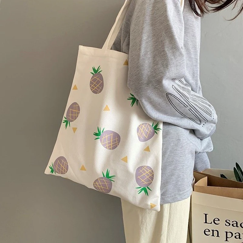 Cotton Canvas Shopping Tote Bag Shoulder Bags Travel Funny Words Fruit Image Print Shopper Casual For Women Girls
Cotton Canvas Shopping Tote Bag Shoulder Bags Travel Funny Words Fruit Image Print Shopper Casual For Women Girls