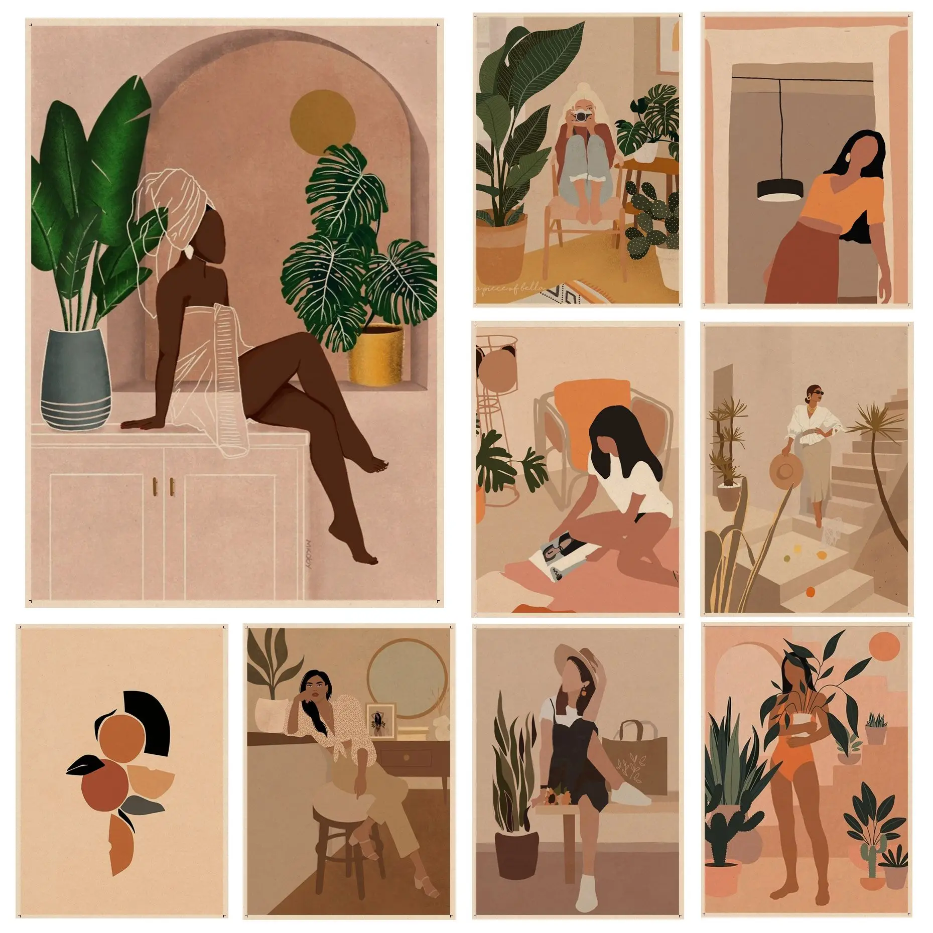 Abstract Fashion Vintage Girl Art Art Poster Kraft Paper Sticker Home Bar Cafe Room Wall Decor
Abstract Fashion Vintage Girl Art Art Poster Kraft Paper Sticker Home Bar Cafe Room Wall Decor