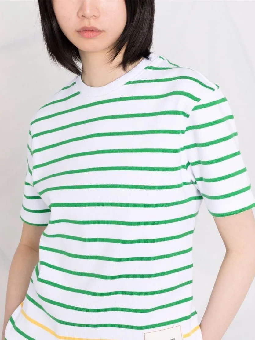 Letters Patchwork Women T Shirt O-Neck Short Sleeve Striped Short-Sleeved 2022 Summer New Ladies Casual Tee Tops T-Shirts
Letters Patchwork Women T Shirt O-Neck Short Sleeve Striped Short-Sleeved 2022 Summer New Ladies Casual Tee Tops T-Shirts