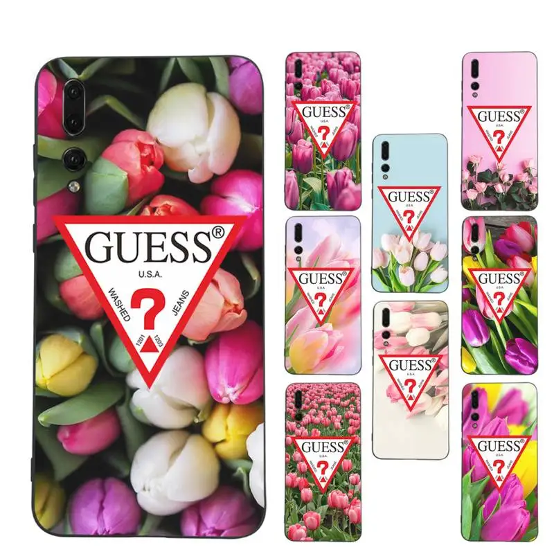 Brand Guess Tulip Flower Phone Case Soft Silicone Case For Huawei p30lite p30 20pro p40lite P30 Capa
Brand Guess Tulip Flower Phone Case Soft Silicone Case For Huawei p30lite p30 20pro p40lite P30 Capa