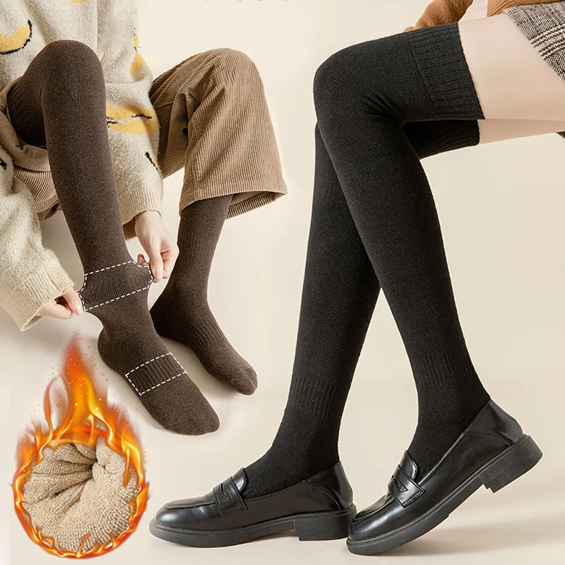 Sexy Winter Black White Soild Long Socks Women Over Knee Thigh High Cotton Stockings Lolita Ladies Girls Warm Elastic Knee Socks
Sexy Winter Black White Soild Long Socks Women Over Knee Thigh High Cotton Stockings Lolita Ladies Girls Warm Elastic Knee Socks